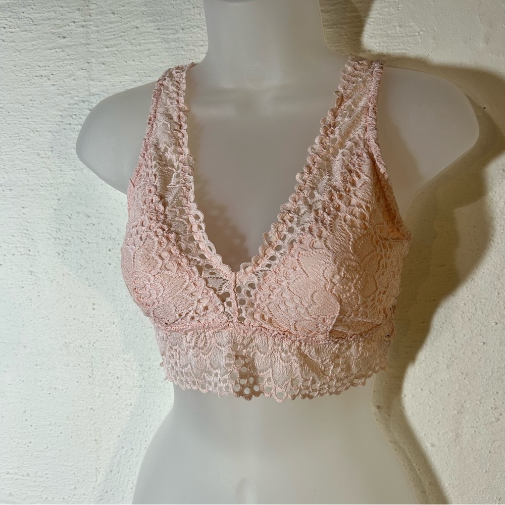 Blush lace bralette